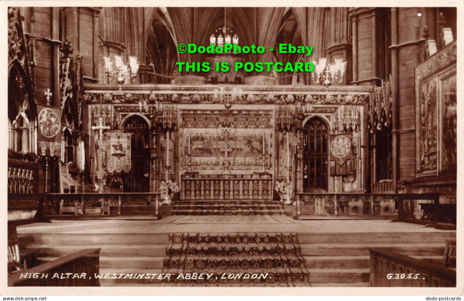 R356411 High Altar. Westminster Abbey. London. G. 3055. Valentines. RP - Autres & Non Classés