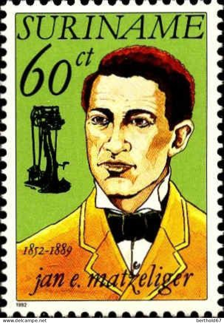 Suriname Poste N** Yv:1266/1267 Jan Ernst Matzeliger Inventeur - Sonstige & Ohne Zuordnung