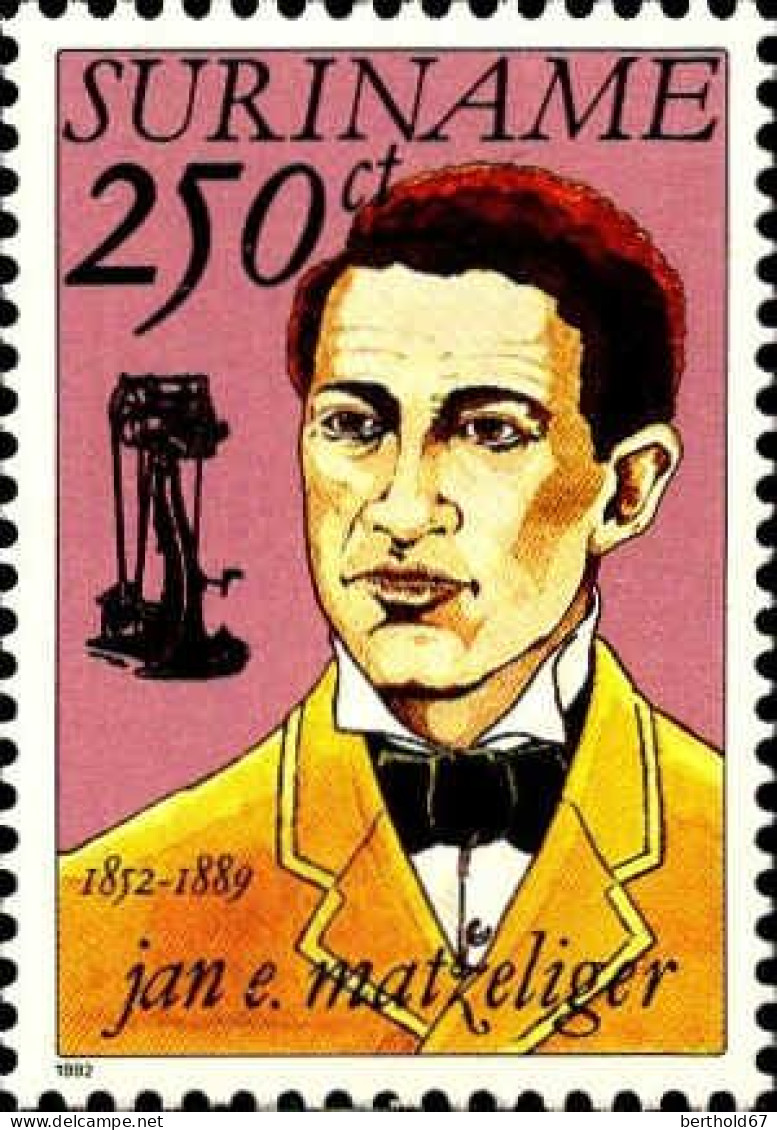 Suriname Poste N** Yv:1266/1267 Jan Ernst Matzeliger Inventeur - Other & Unclassified