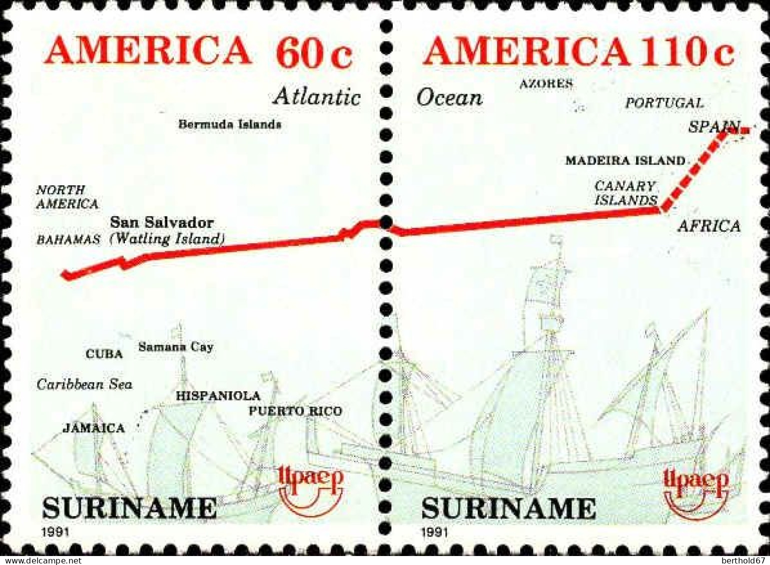 Suriname Poste N** Yv:1229/1230 America UPAEP - Surinam
