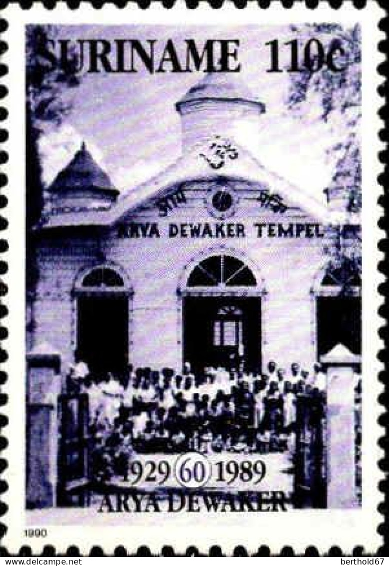 Suriname Poste N** Yv:1177/1179 Temple Arya Dewaker - Eglises Et Cathédrales