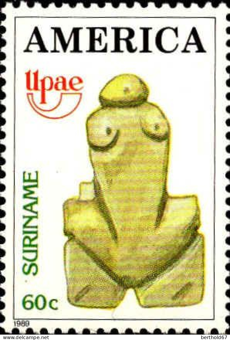 Suriname Poste N** Yv:1163/1164 America UPAE - Arqueología