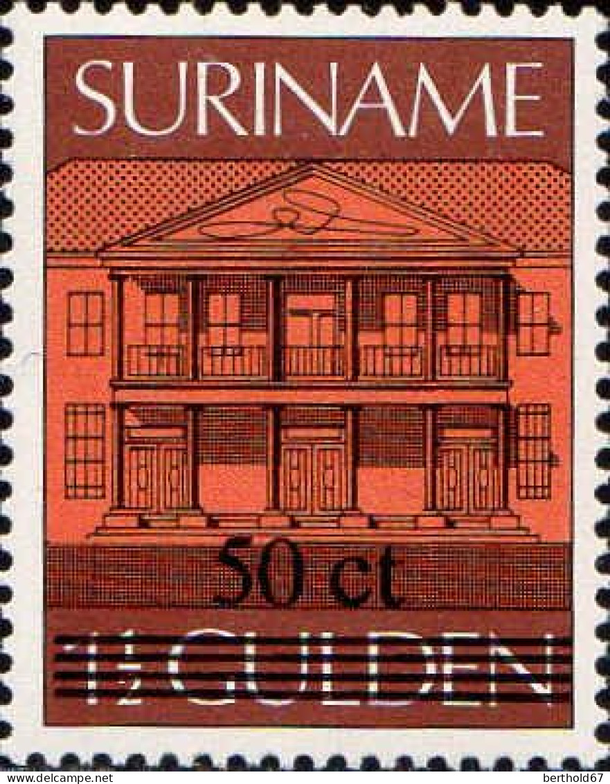 Suriname Poste N** Yv:1068/1069 Central Bank Paramaribo Surcharge Nv.Valeur - Andere & Zonder Classificatie