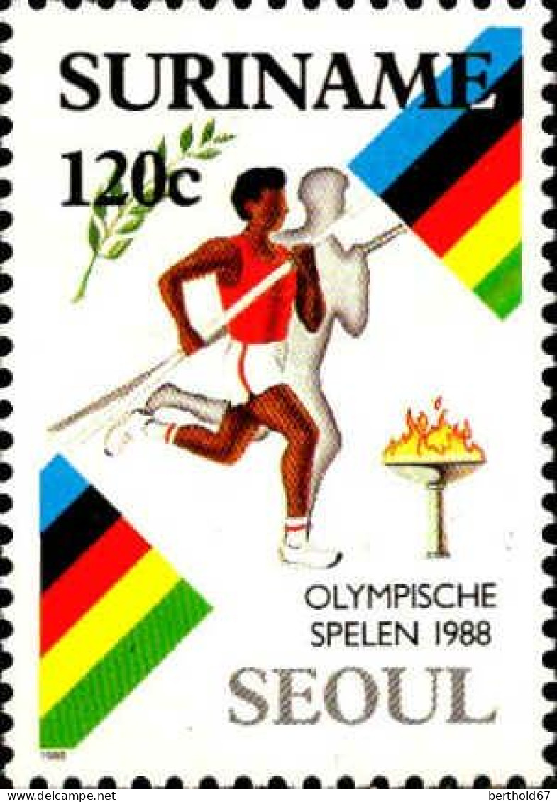 Suriname Poste N** Yv:1125/1128 Jeux Olympiques D'été Séoul - Zomer 1988: Seoel