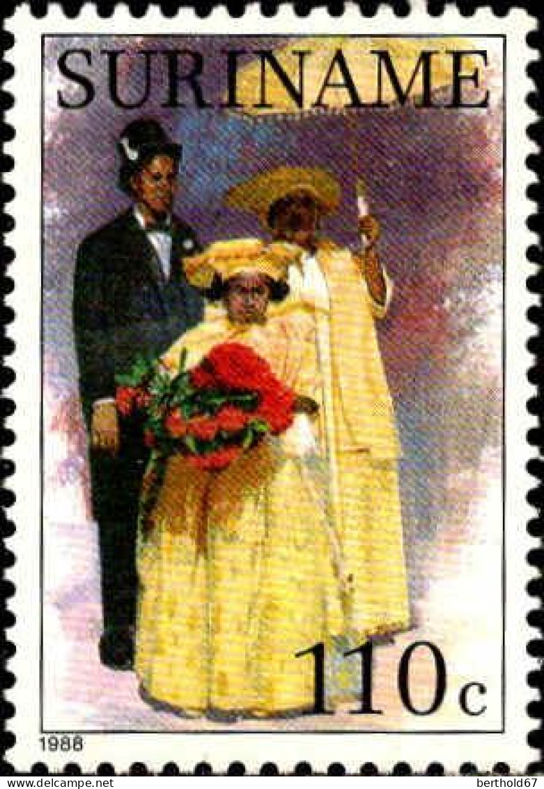 Suriname Poste N** Yv:1116/1121Traditions Costumes De Mariage - Costumi