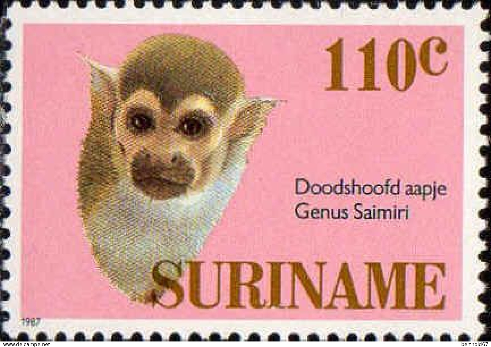 Suriname Poste N** Yv:1061/1064 Singes De Suriname - Singes