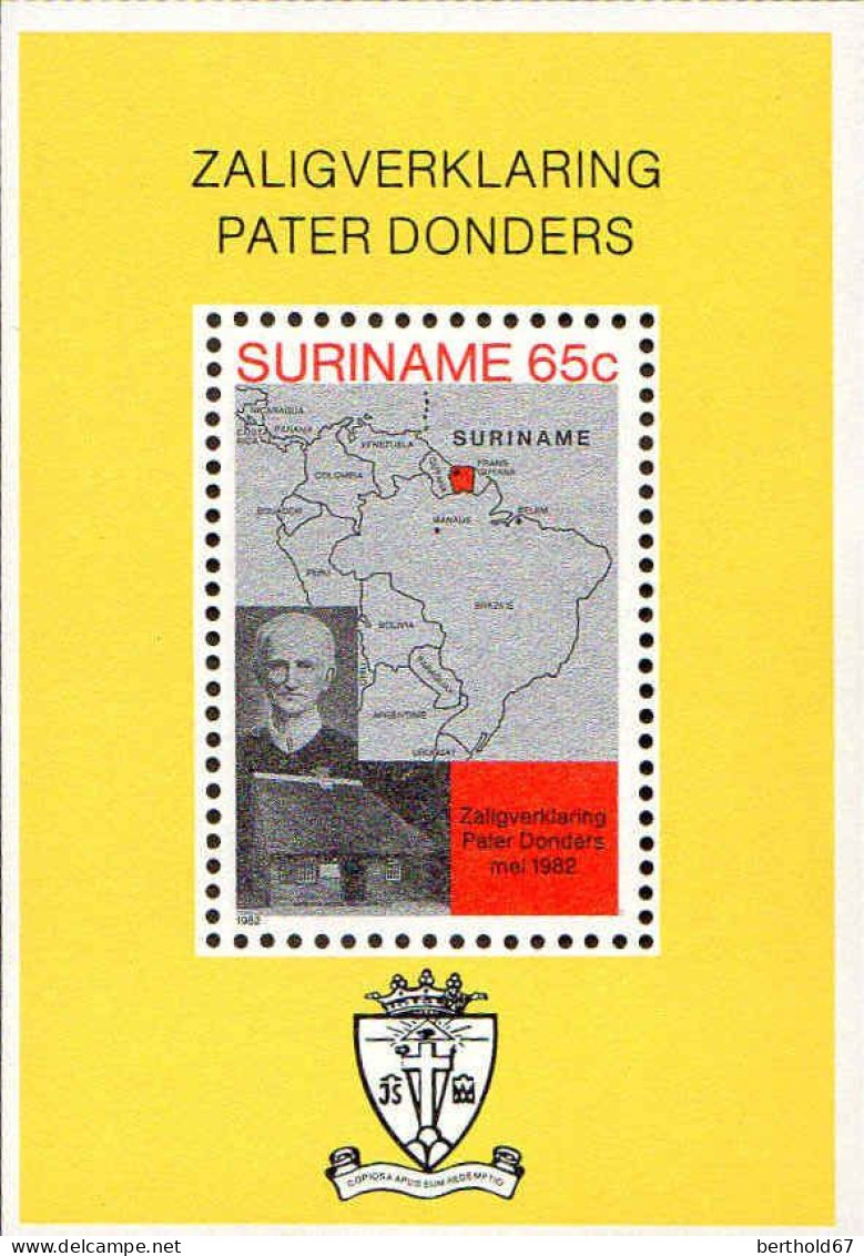 Suriname Bloc N** Yv:38 Mi:33 Zaligverklaring Pater Donders - Christendom