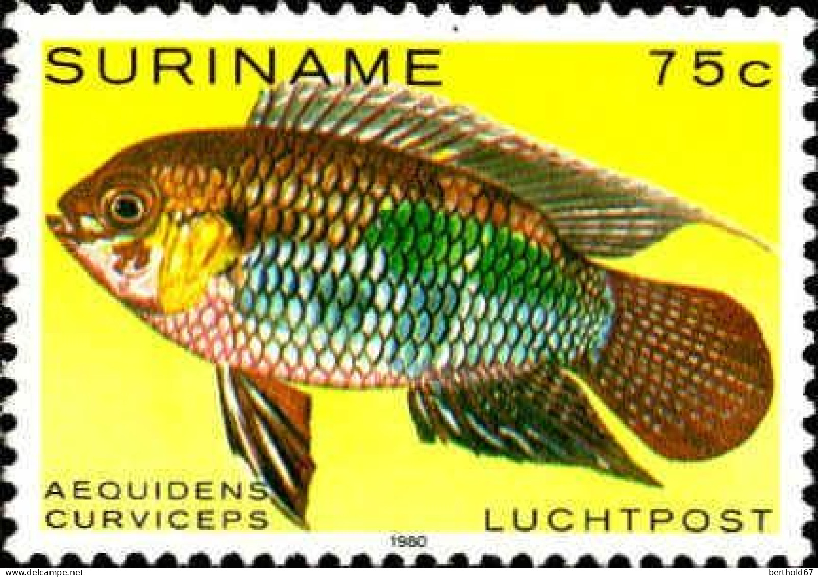 Suriname Avion N** Yv: 85/87 Poissons Tropicaux - Poissons