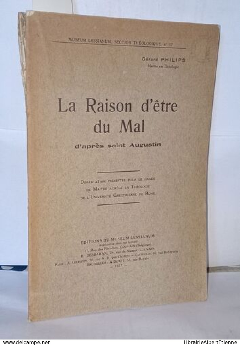 La Raison D'être Du Mal D'après Saint Augustin - Unclassified