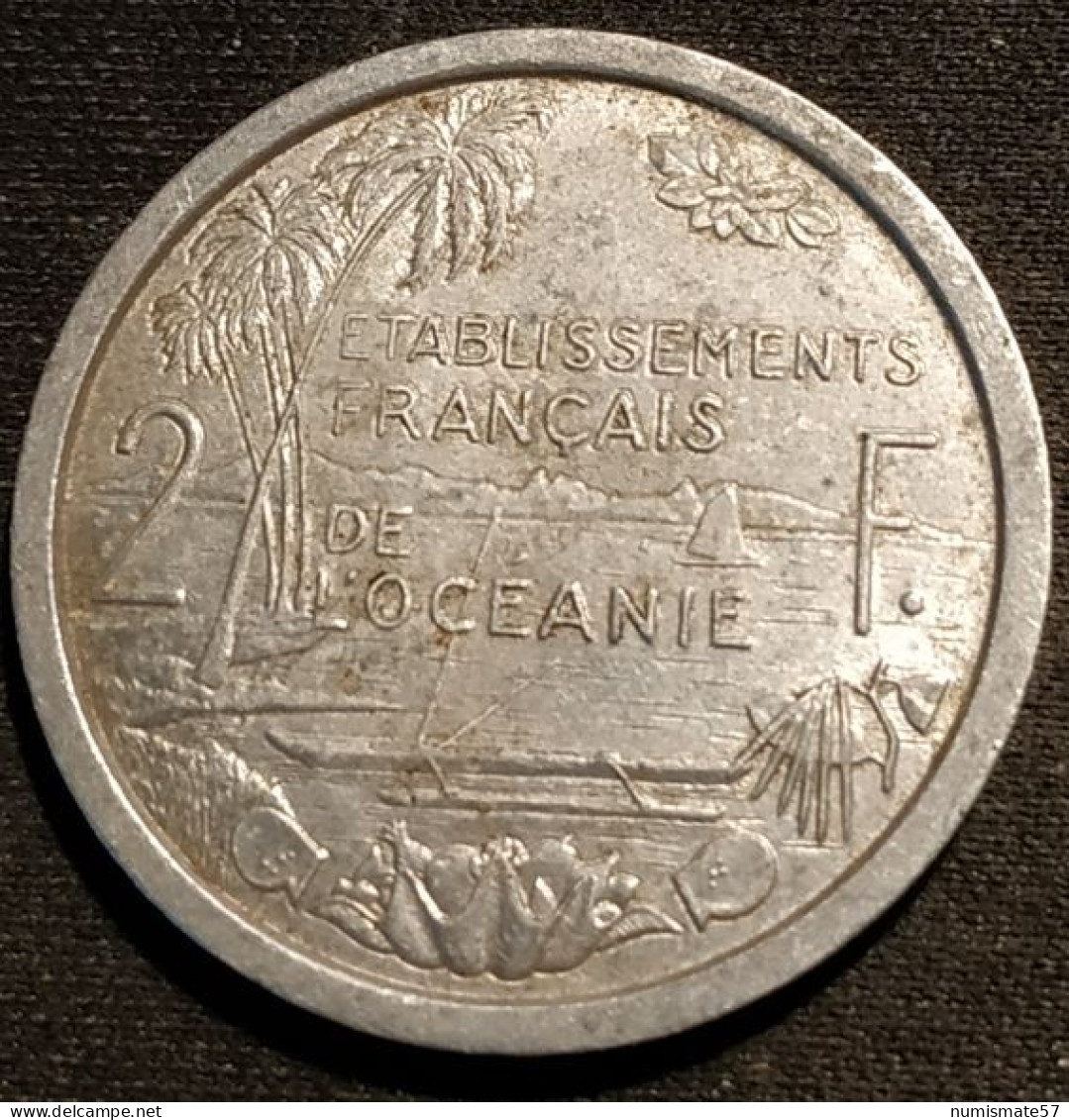 Pas Courant - ETABLISSEMENTS FRANÇAIS DE L'OCÉANIE - 2 FRANCS 1949 - E.F.O. - KM 3 - Andere & Zonder Classificatie