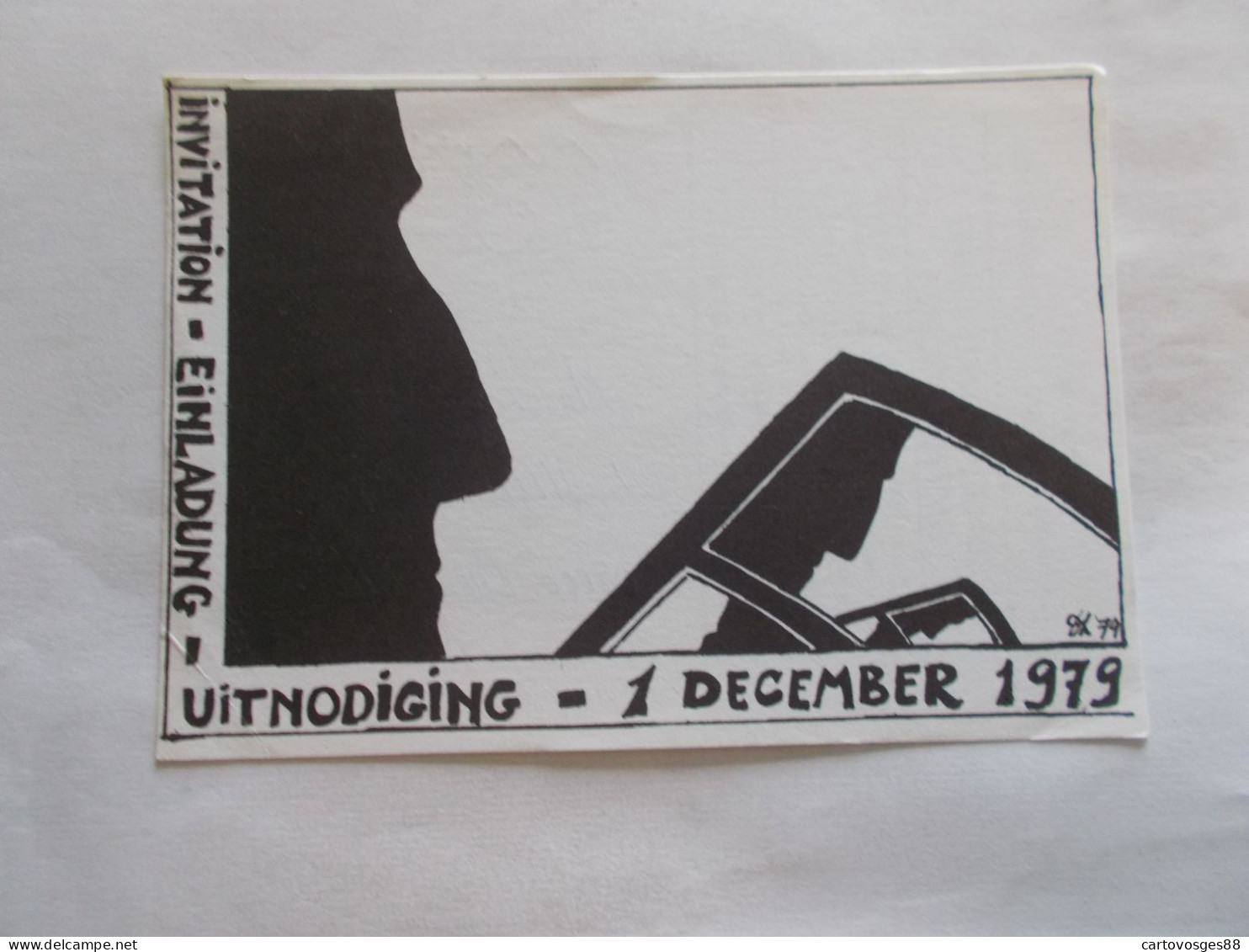 HOCHSTENBACH ( ALLEMAGNE GERMANY ) INVITATION  EINLADUNG 1 DECEMBRE 1979 IN EN VERKOOP VAN OUDE PRENTBRIEFKAARTEN - Autres & Non Classés