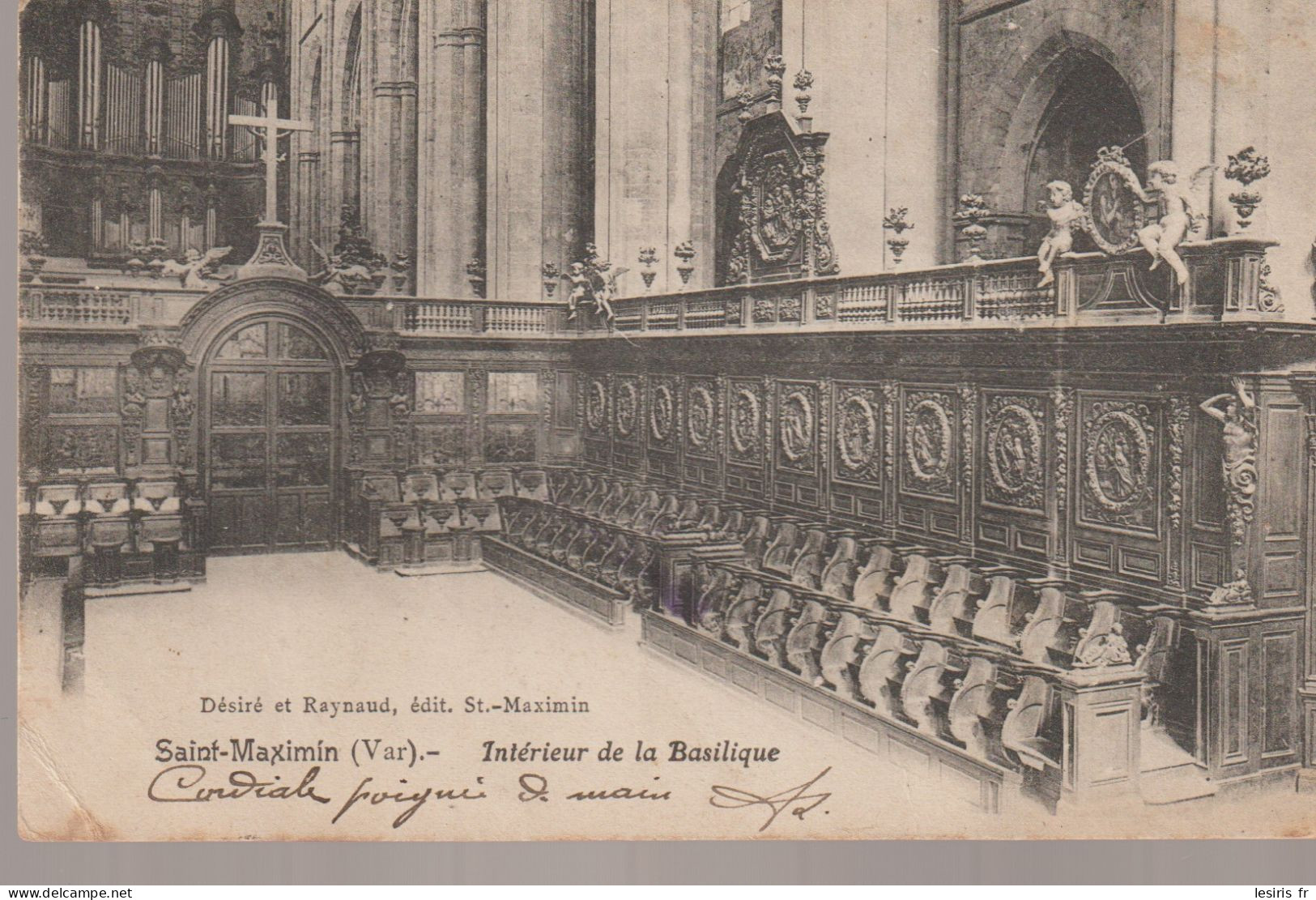 C.P. - SAINT MAXIMIN  - INTERIEUR DE LA BASILIQUE  - DESIRE ET RAYNAUD - STALLES EN NOYER - BAUDOUIN VINCENT - Saint-Maximin-la-Sainte-Baume