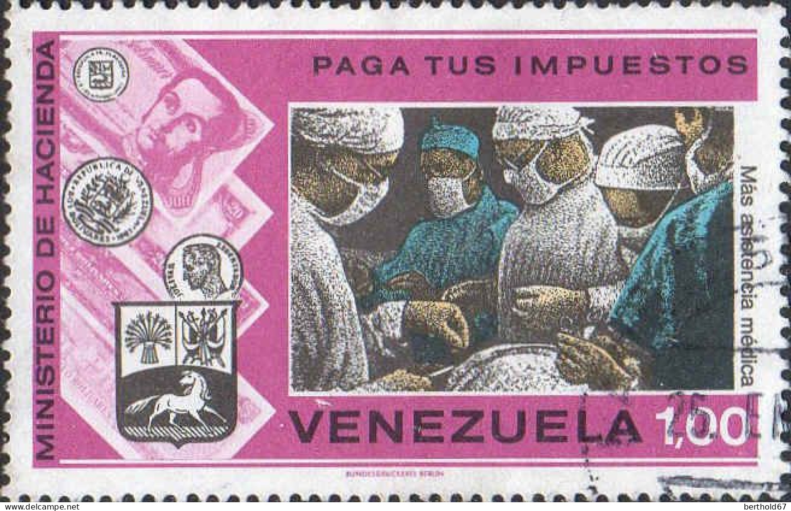 Venezuela Poste Obl Yv: 926 Mi:1986 Paga Tus Impuestos Medecine (Beau Cachet Rond) - Venezuela