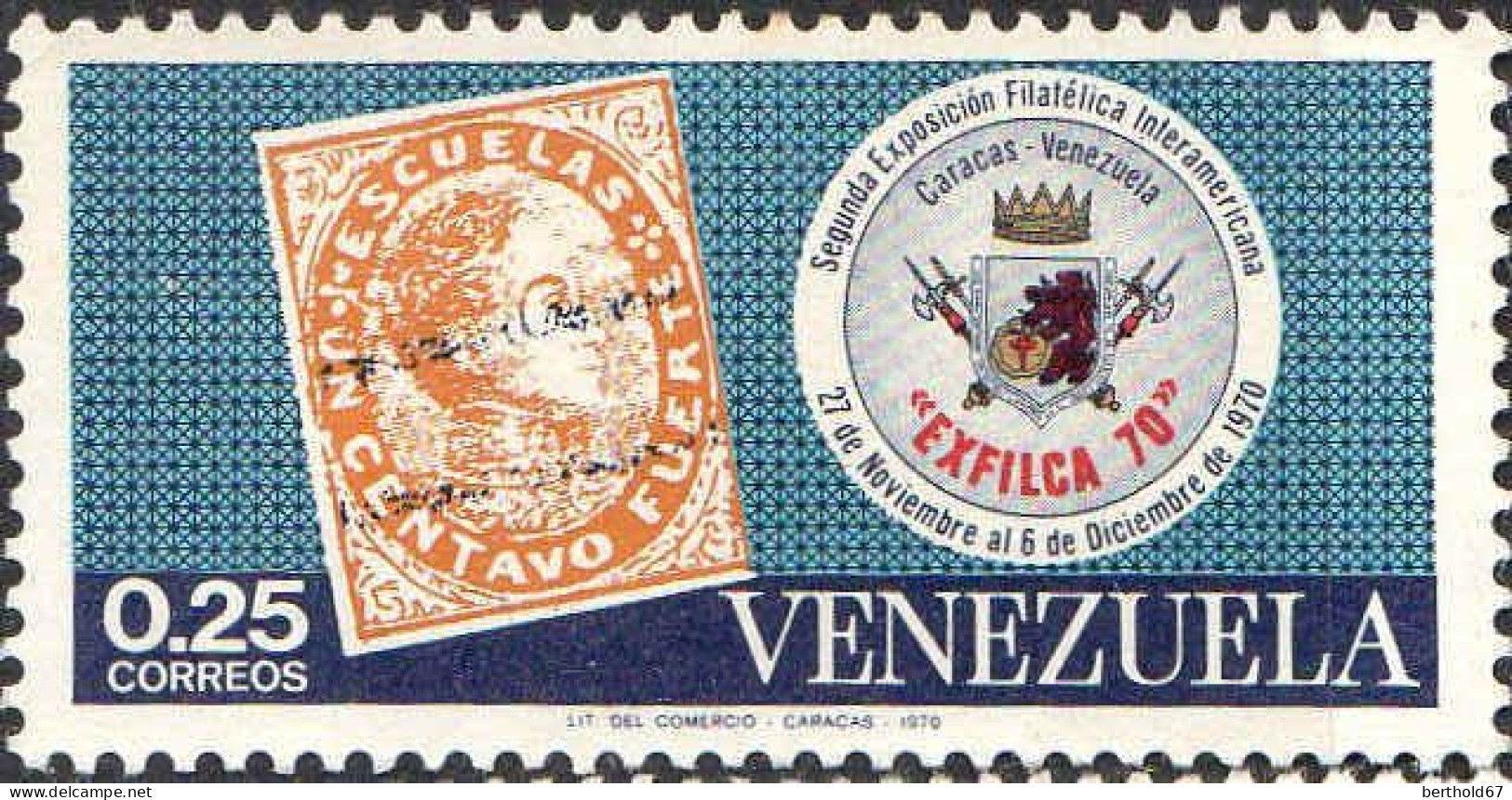 Venezuela Poste Obl Yv: 819 Mi:1856 Exfilca 70 (Obl.mécanique) - Venezuela