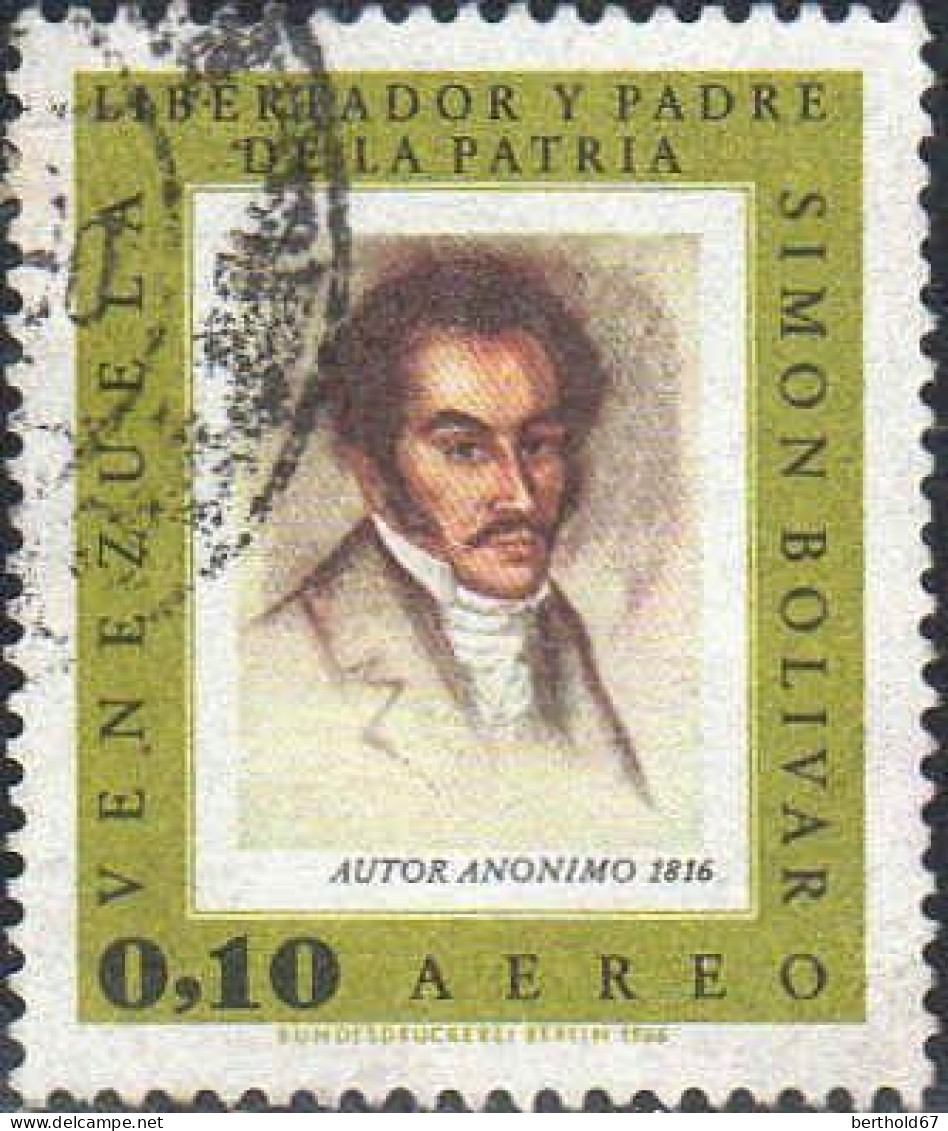 Venezuela Avion Obl Yv: 896 Mi:1684 Simon Bolivar (Beau Cachet Rond) - Venezuela