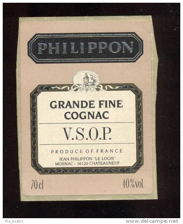Etiquette De Grande Fine Cognac   -  Philippon - Sonstige & Ohne Zuordnung