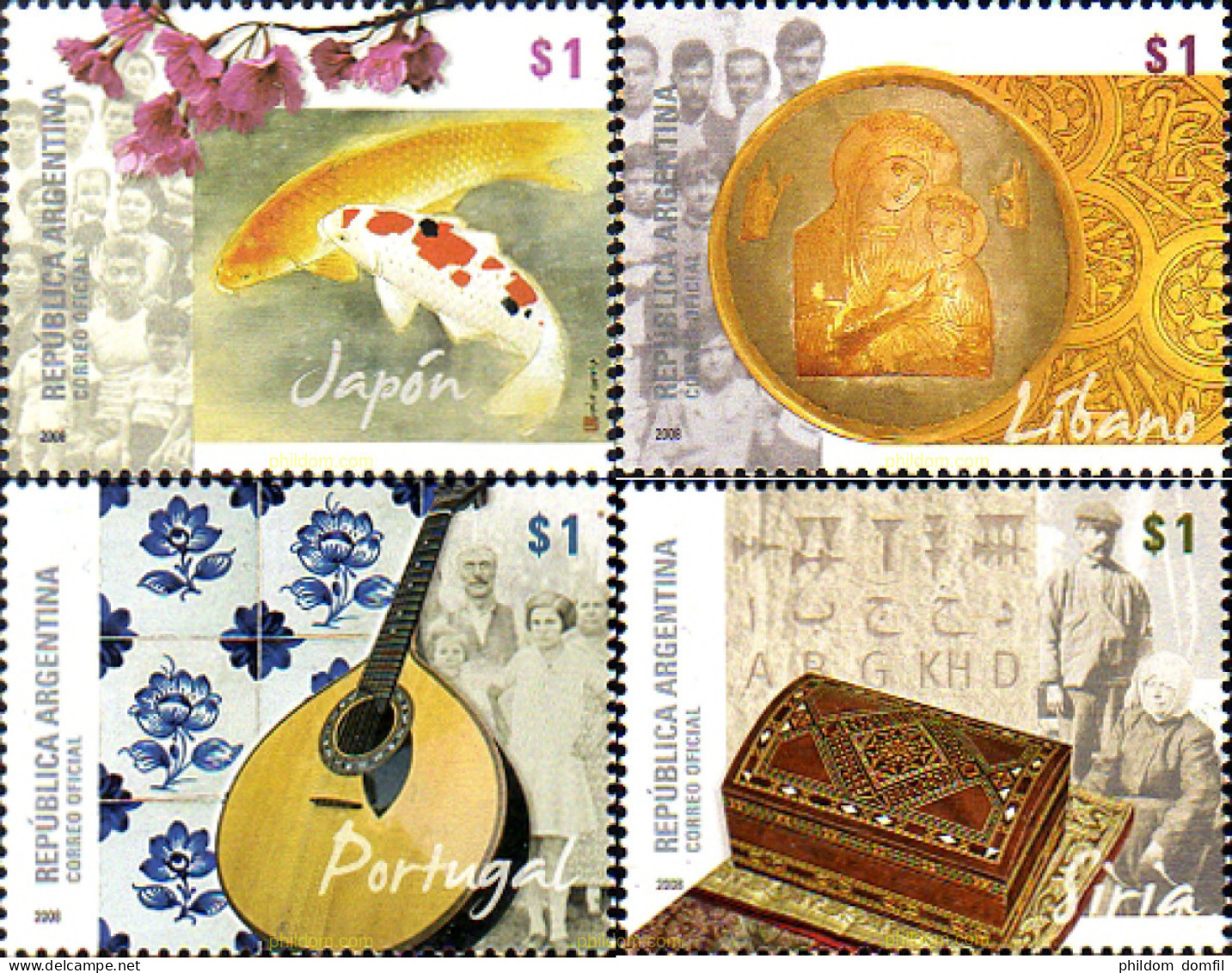 228629 MNH ARGENTINA 2008 INMIGRANTES EN ARGENTINA - Unused Stamps