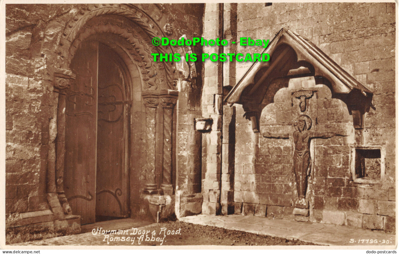 R356920 Norman Door And Rood. Romsey Abbey. S. 17796 30. Kingsway Real Photo Ser - Monde
