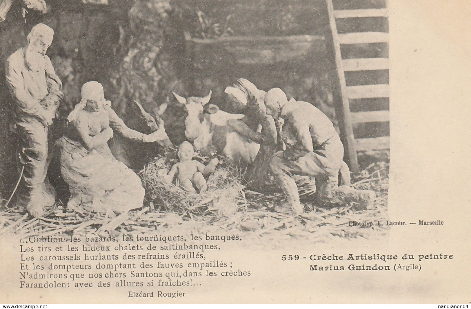 CPA - 13 -  Crèche Artistique Du Peintre Marius Simon - Poême Elzéard Rougier- Lacour - 559 - Ohne Zuordnung