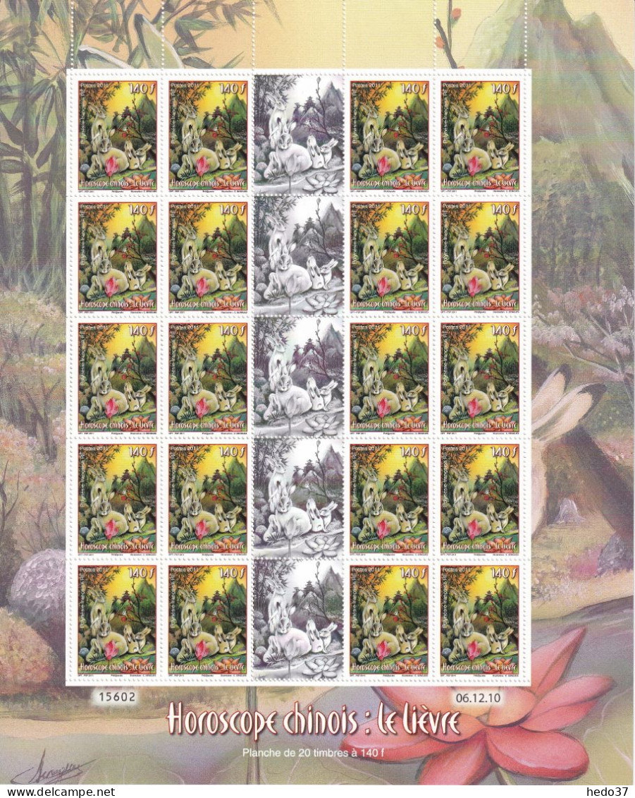 Polynésie N°939 - Lièvre - Feuille Entière - Neufs ** Sans Charnière - TB - Unused Stamps