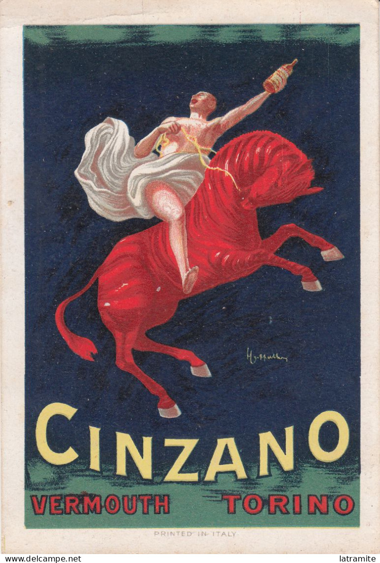 CAPPIELLO - Cartoncino Pubblicitario Firmato Italiano CINZANO - Sonstige & Ohne Zuordnung