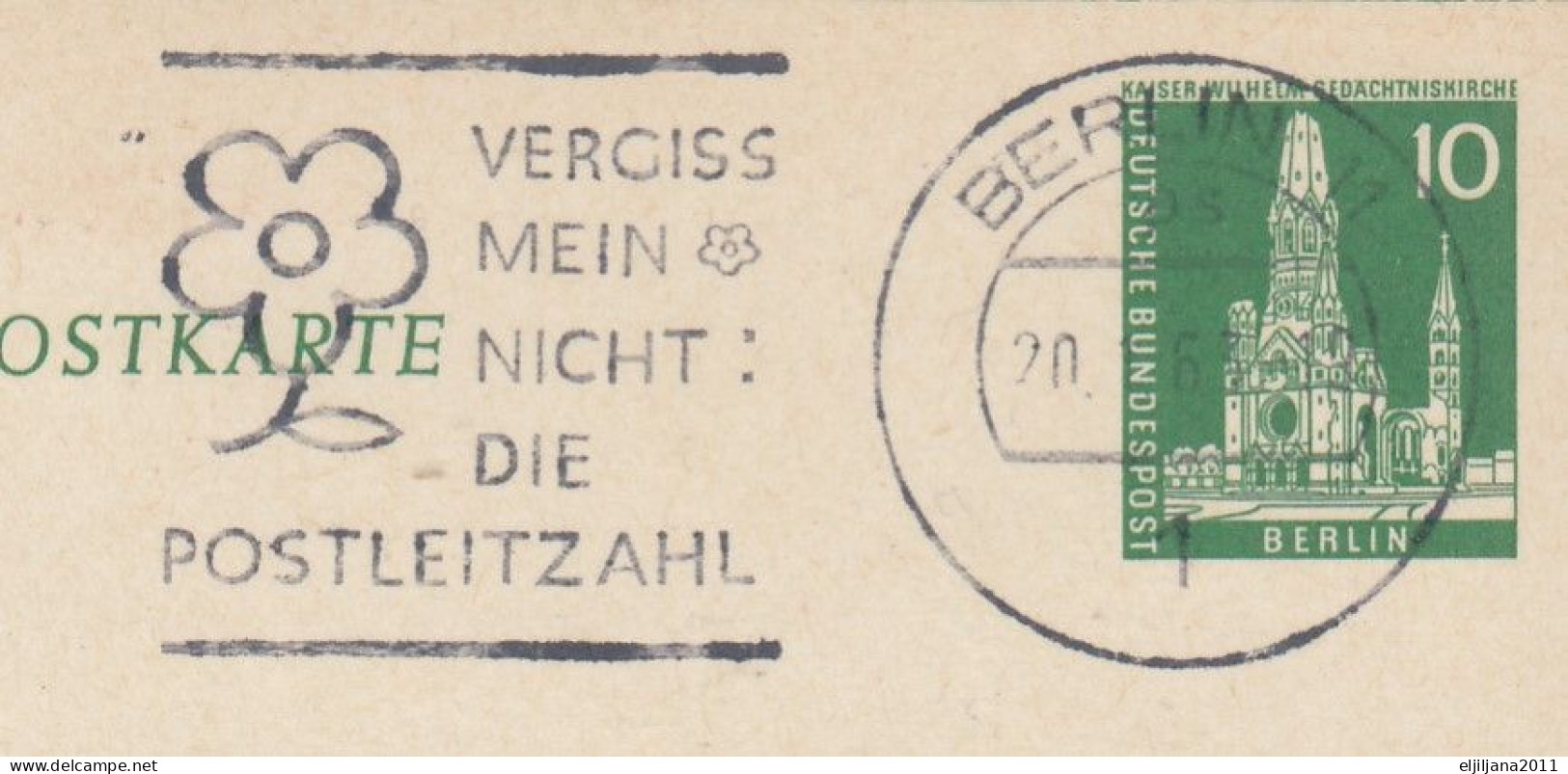 ⁕ Germany 1963 Deutsche BundesPost ⁕ FUNKLOTTERIE (24a) Hamburg 1 ⁕ BERLIN Postmark ⁕ Stationery Postcard - Postkaarten - Gebruikt