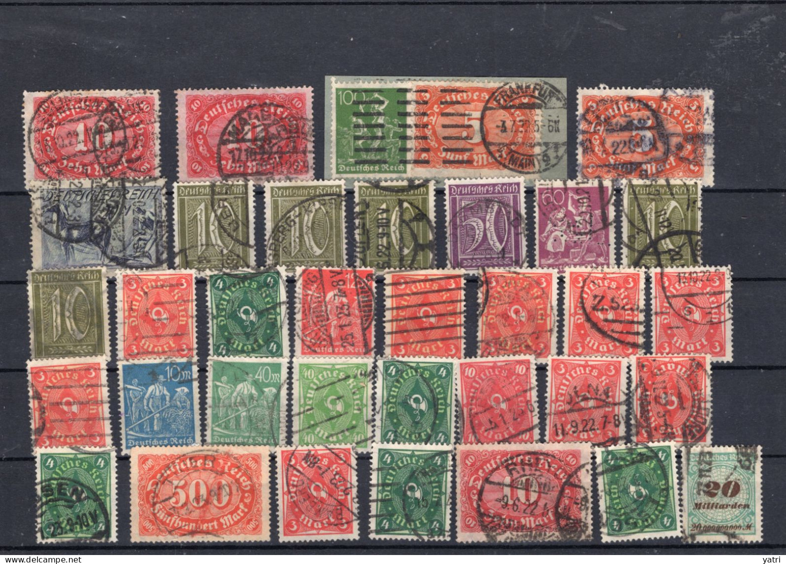 Repubblica Di Weimar -  Insieme Di Francobolli Annullati Ø - Used Stamps
