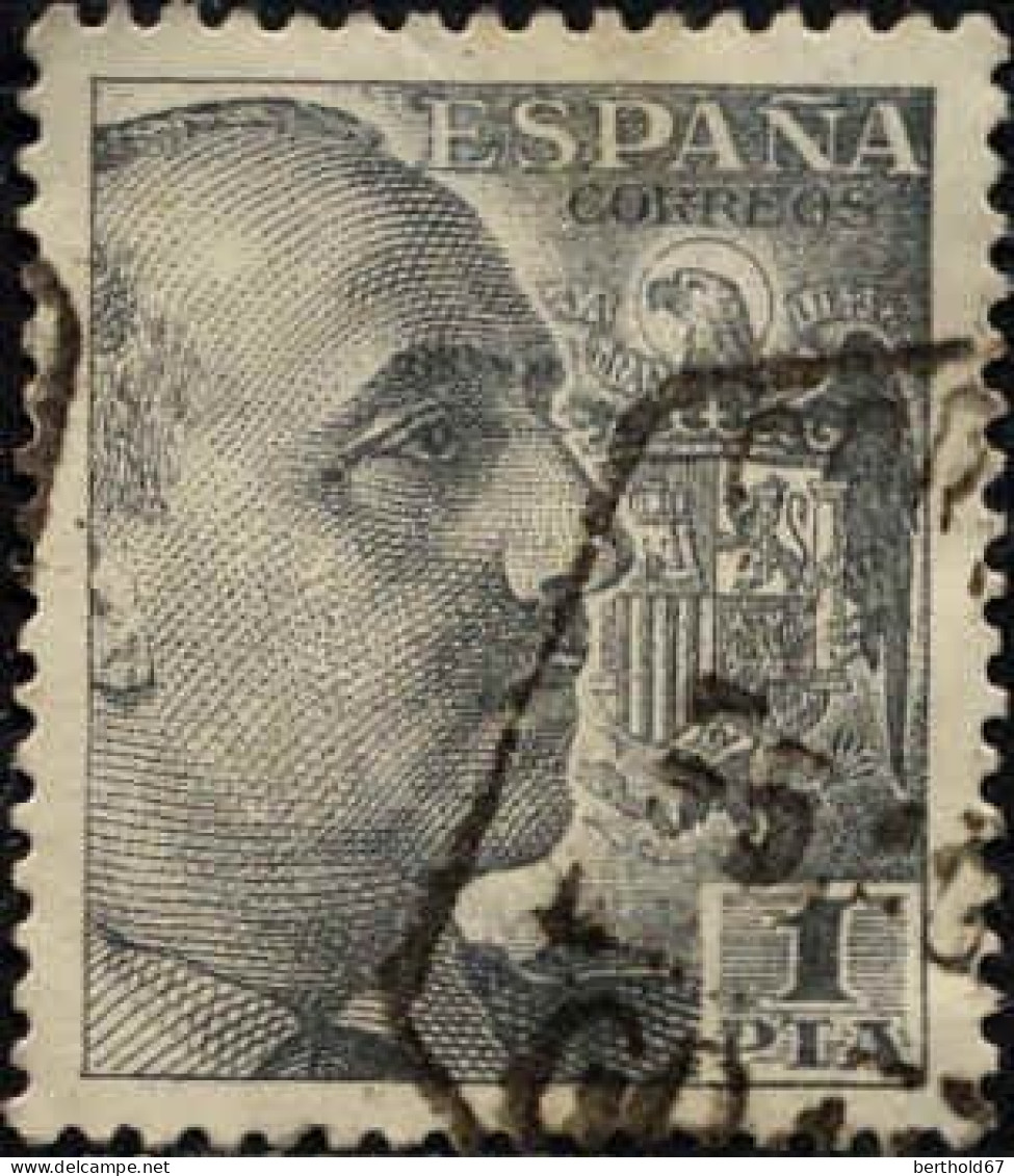 Espagne Poste Obl Yv: 687 Mi:852A Ed:930 General Franco & Armoiries (Beau Cachet Rond) - Gebruikt