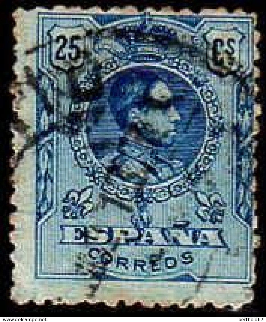 Espagne Poste Obl Yv: 248 Mi:236a Ed:236C Alfonso XIII Face Droite (cachet Rond) - Gebruikt