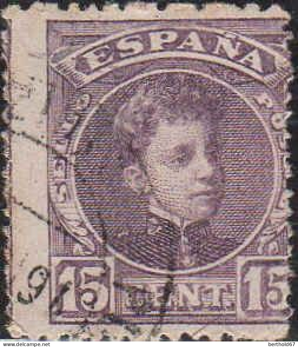 Espagne Poste Obl Yv: 216A Mi:218b Ed:246 Alphonso XIII Jeune (Beau Cachet Rond) - Used Stamps