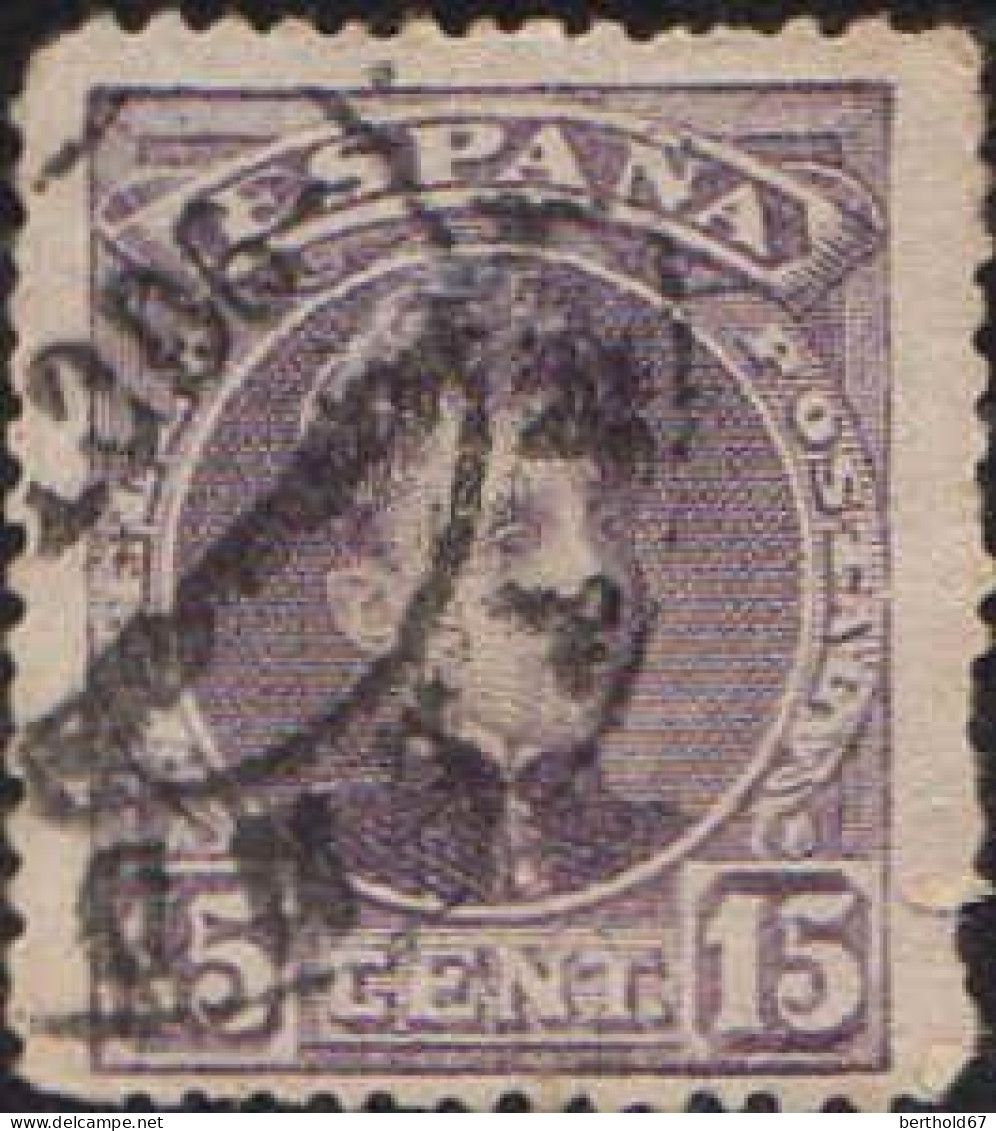 Espagne Poste Obl Yv: 216A Mi:218b Ed:246 Alphonso XIII Jeune (TB Cachet Rond) - Used Stamps