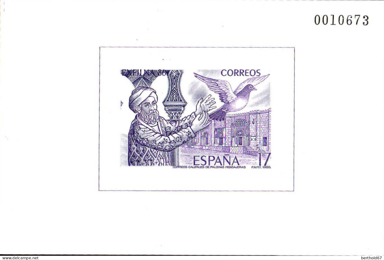 Espagne Bloc N** Yv: 35a) Ed:89 Euro Exposicion Filatelica Exfilna 86 - Blocks & Sheetlets & Panes