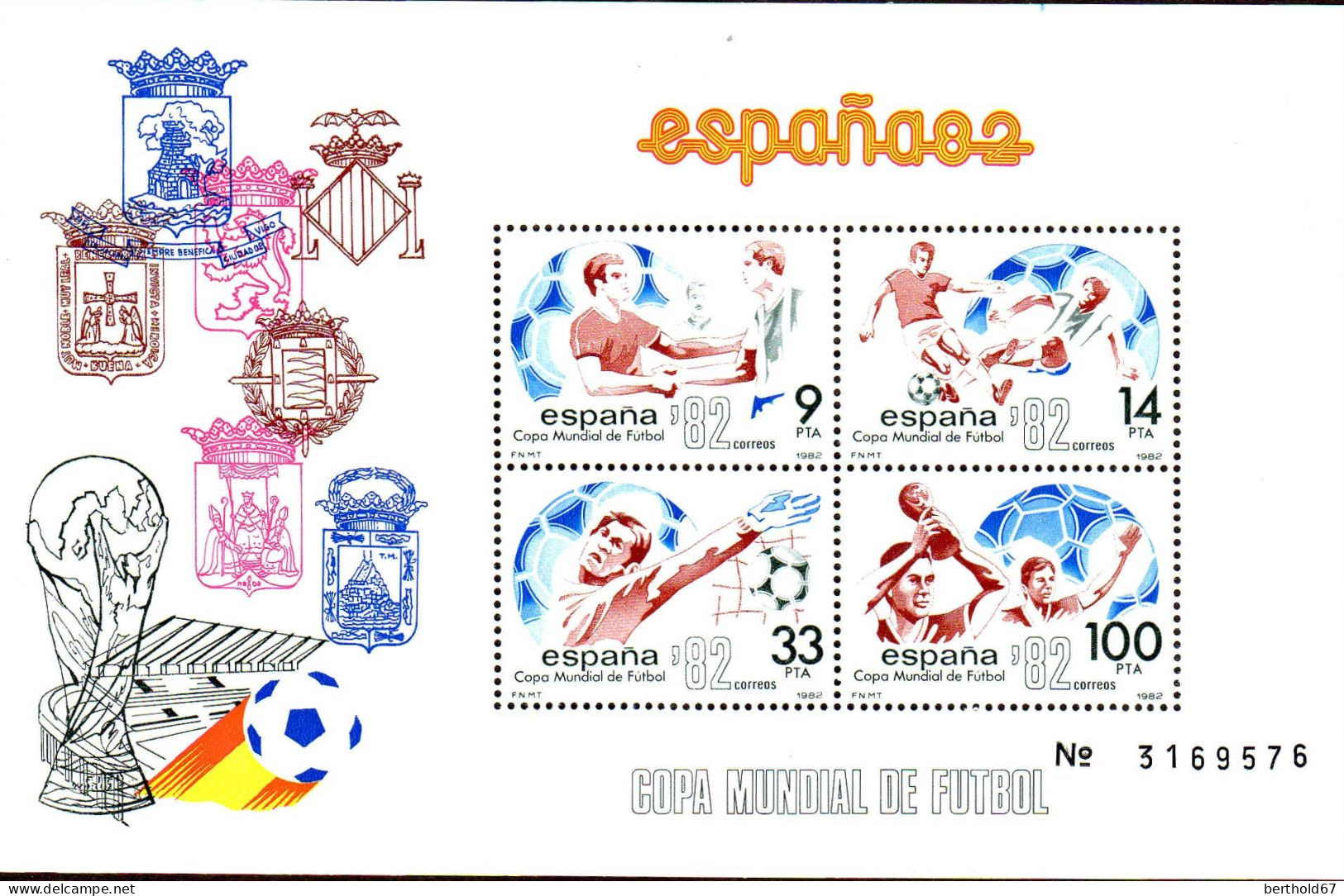 Espagne Bloc N** Yv: 32 Mi:26 Coupe Du Monde De Football Espagna 82 Ed:2665 - Blokken & Velletjes