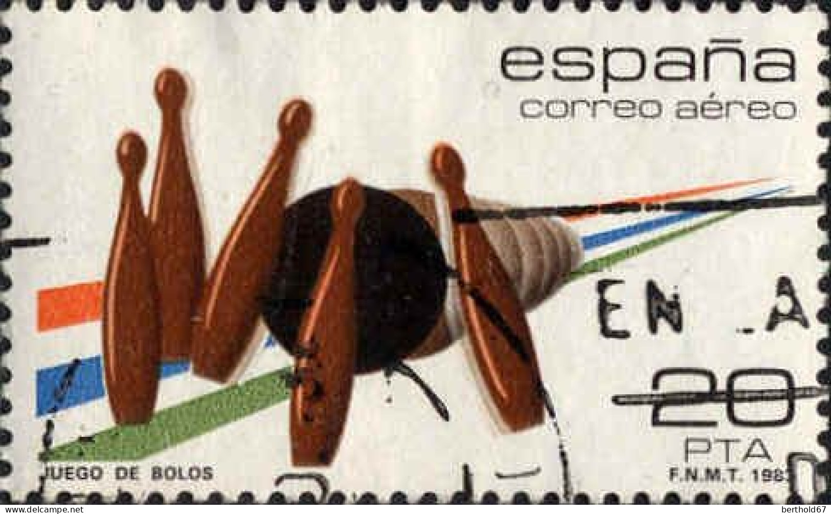 Espagne Avion Obl Yv:303 Mi:2578 Ed:2696 Juego De Bolos (cachet Rond) - Usati