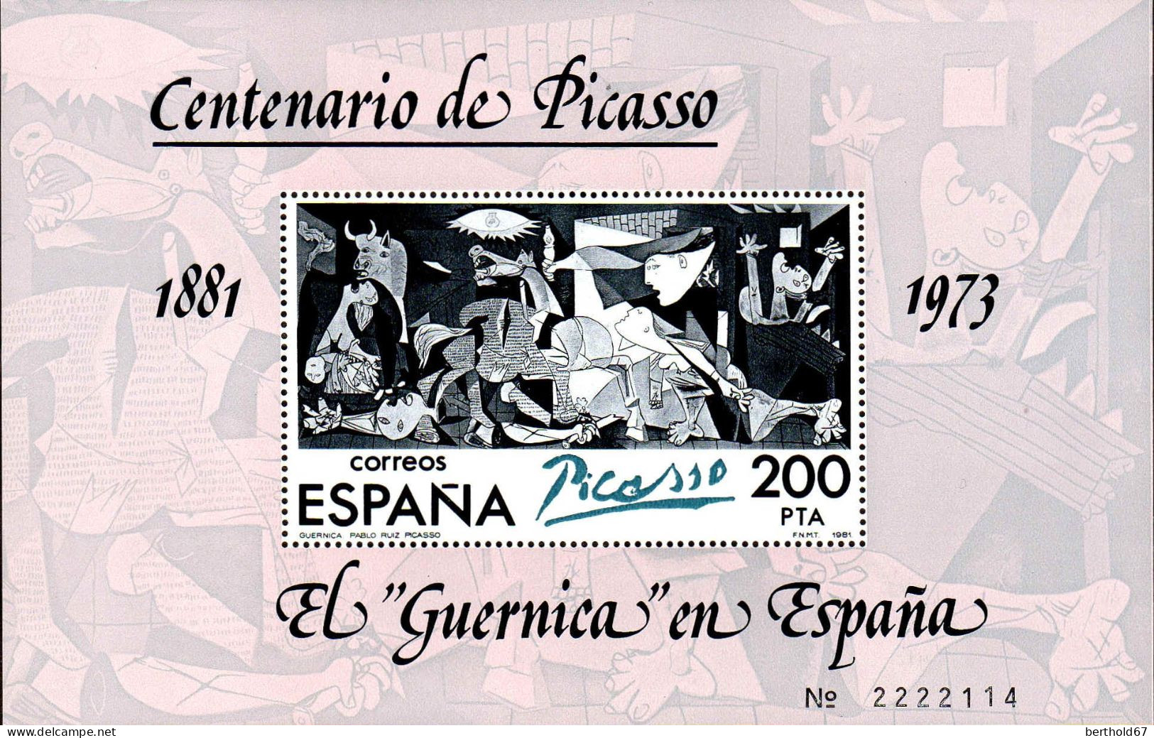 Espagne Bloc N** Yv: 29 Mi:23II Ed:2631 Pablo Picasso El Guernica En España - Blocchi & Foglietti