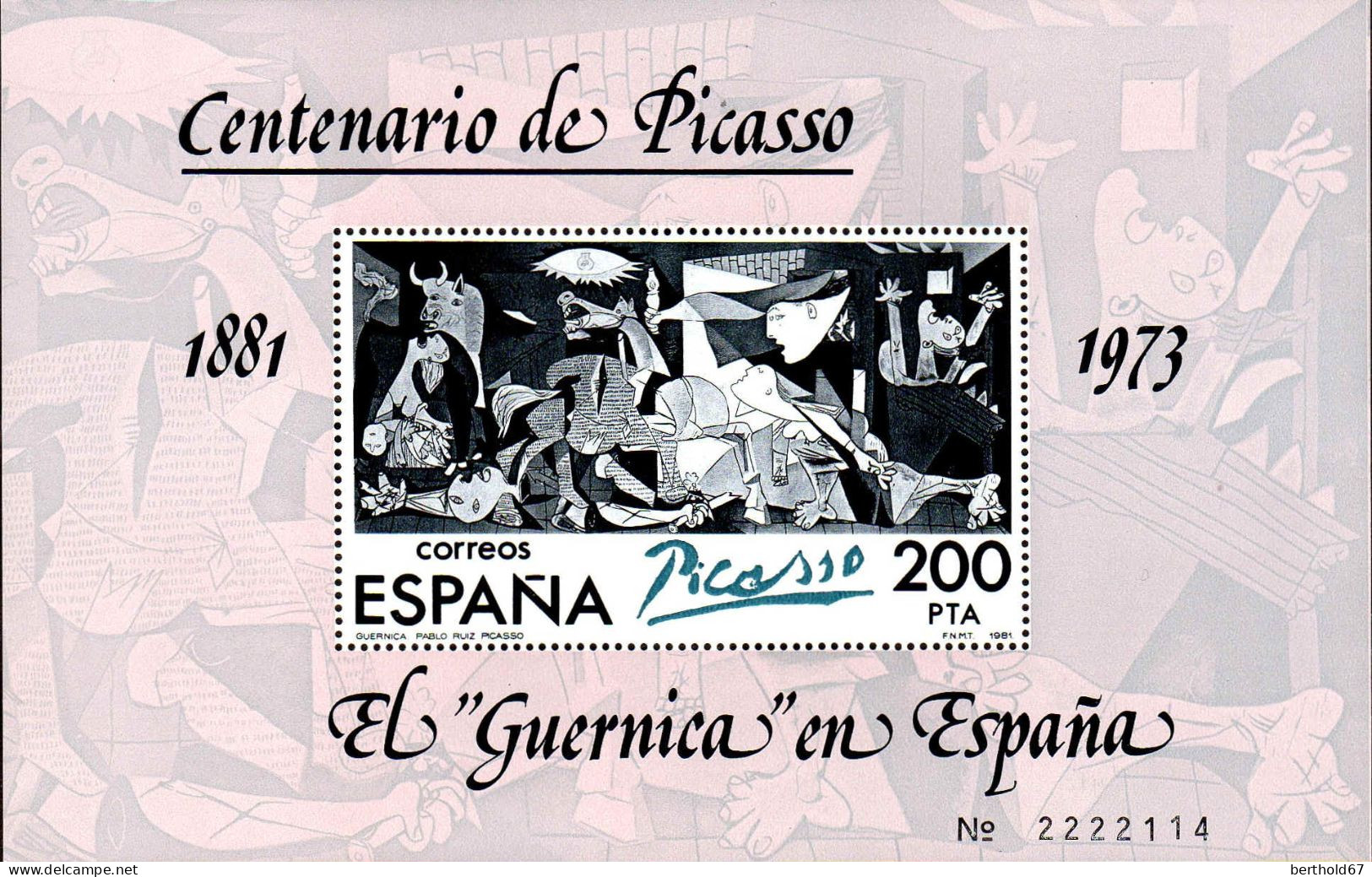 Espagne Bloc N** Yv: 29 Mi:23II Ed:2631 Pablo Picasso El Guernica En España - Blocks & Sheetlets & Panes