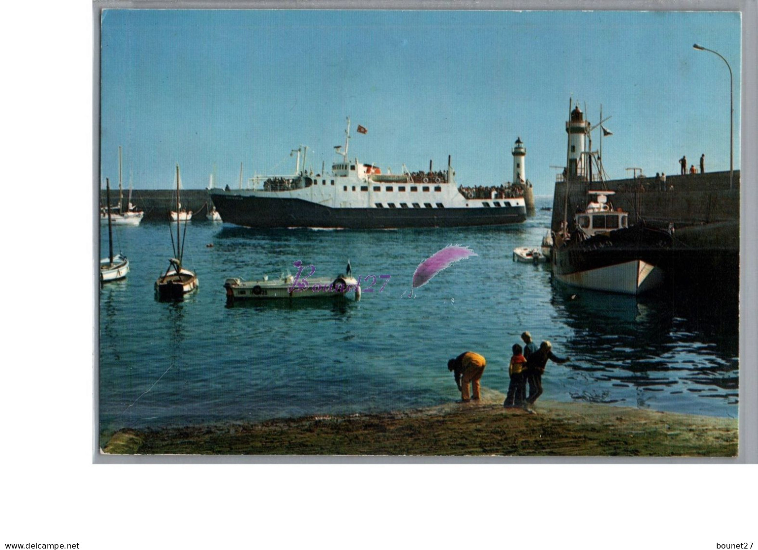 BELLE ILE EN MER 56 - Le Port Du Palais Bateau Touristique Ferry Pêcheur - Belle Ile En Mer