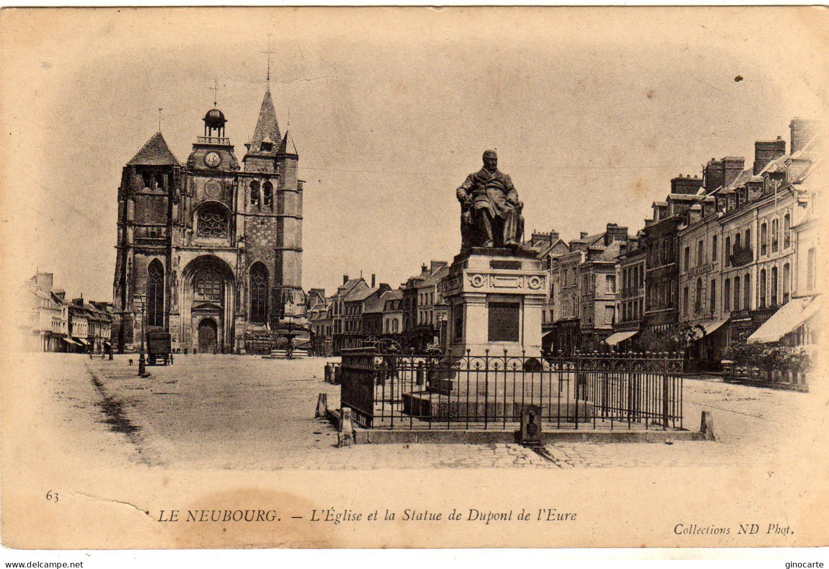 Le Neubourg L'eglise Et Statue De Dupont De L'eure - Le Neubourg