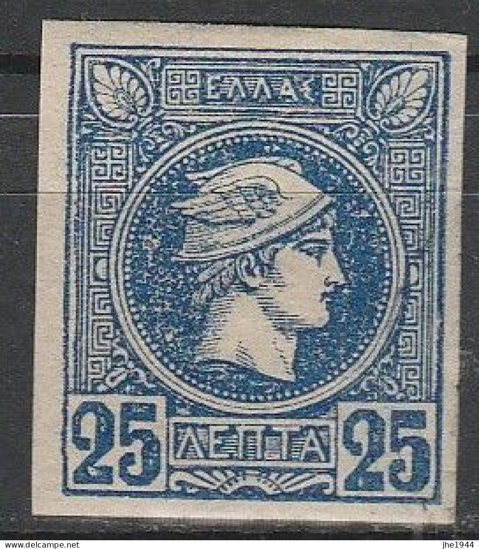 Grece N° 0060 * 25 L Bleu Neuf - Unused Stamps