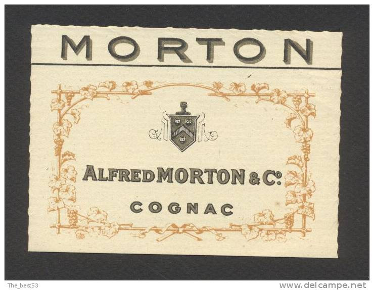 Etiquette De  Cognac   -  Morton - Andere & Zonder Classificatie