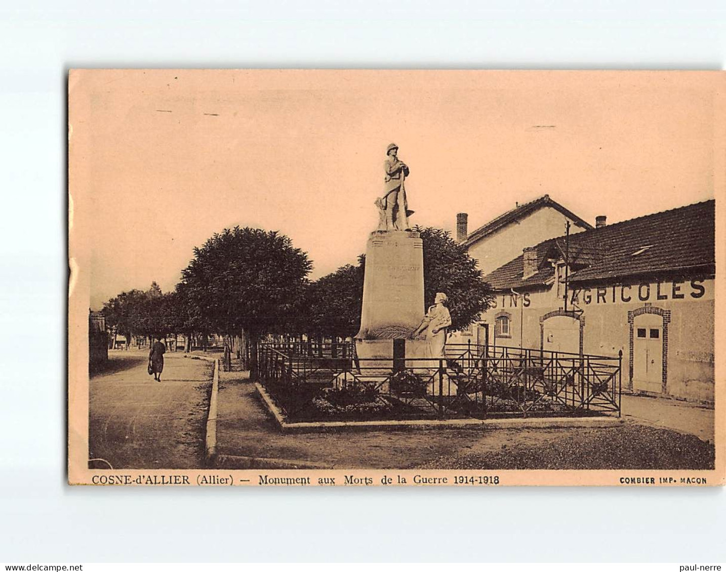 COSNE D'ALLIER : Monument Aux Morts De La Guerre 1914-18 - état - Other & Unclassified