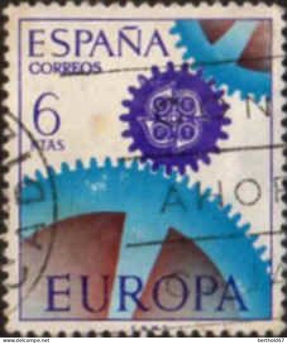 Espagne Poste Obl Yv:1449 Mi:1683 Ed:1796 Europa Cept Engrenages (cachet Rond) (Thème) - Gebraucht