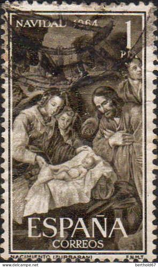 Espagne Poste Obl Yv:1294 Mi:1523 Ed:1630 Navidad Nacimiento Zurbaran (cachet Rond) - Usati