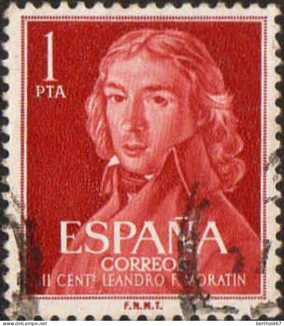 Espagne Poste Obl Yv:1005 Mi:1223 Leandro F.Moratin (cachet Rond) - Gebraucht