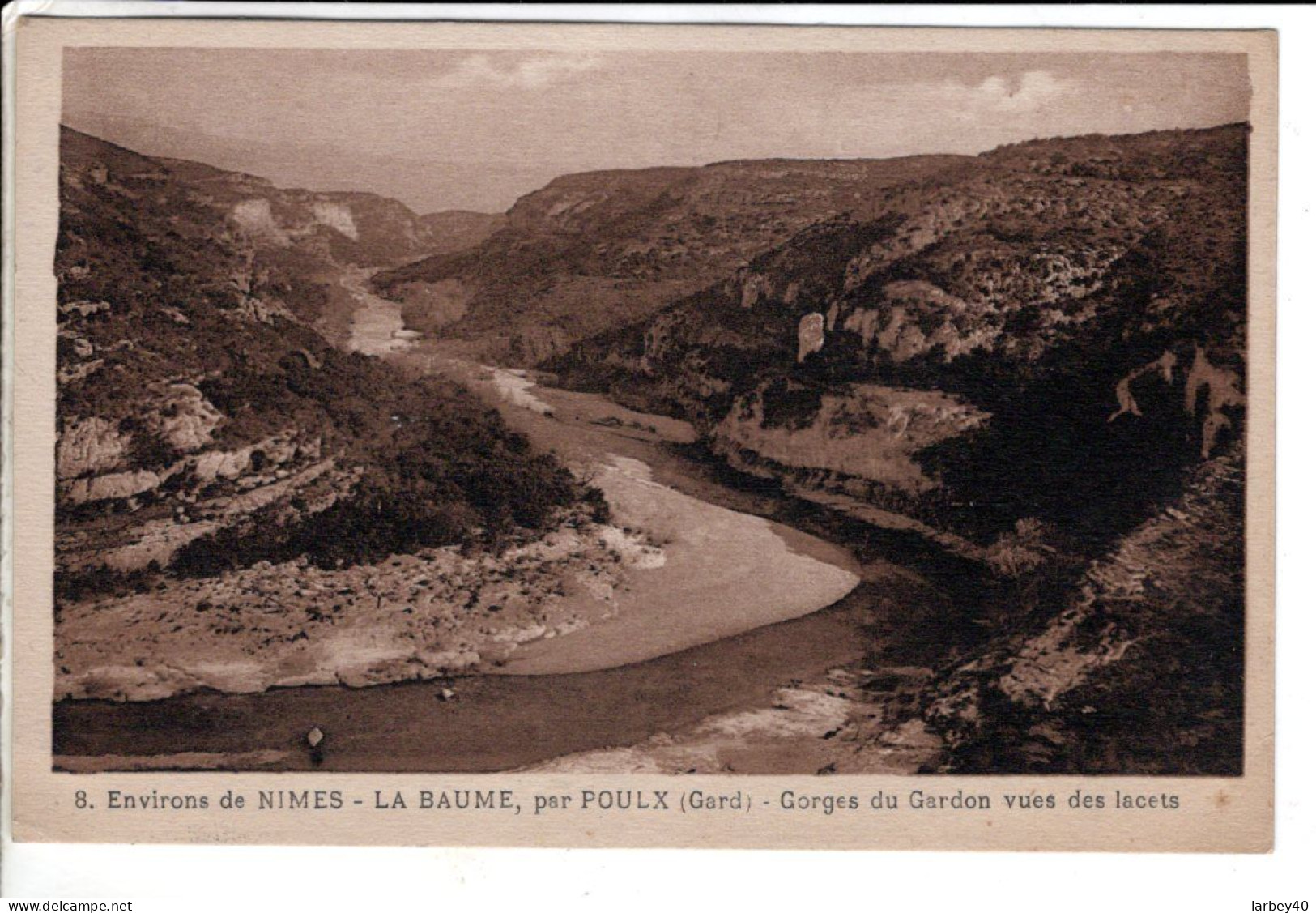 Environs De Nimes La Baume Par Poulx Gorges Du Gardon Vues Des Lacets - Cartes Postales Ancienne - Nîmes