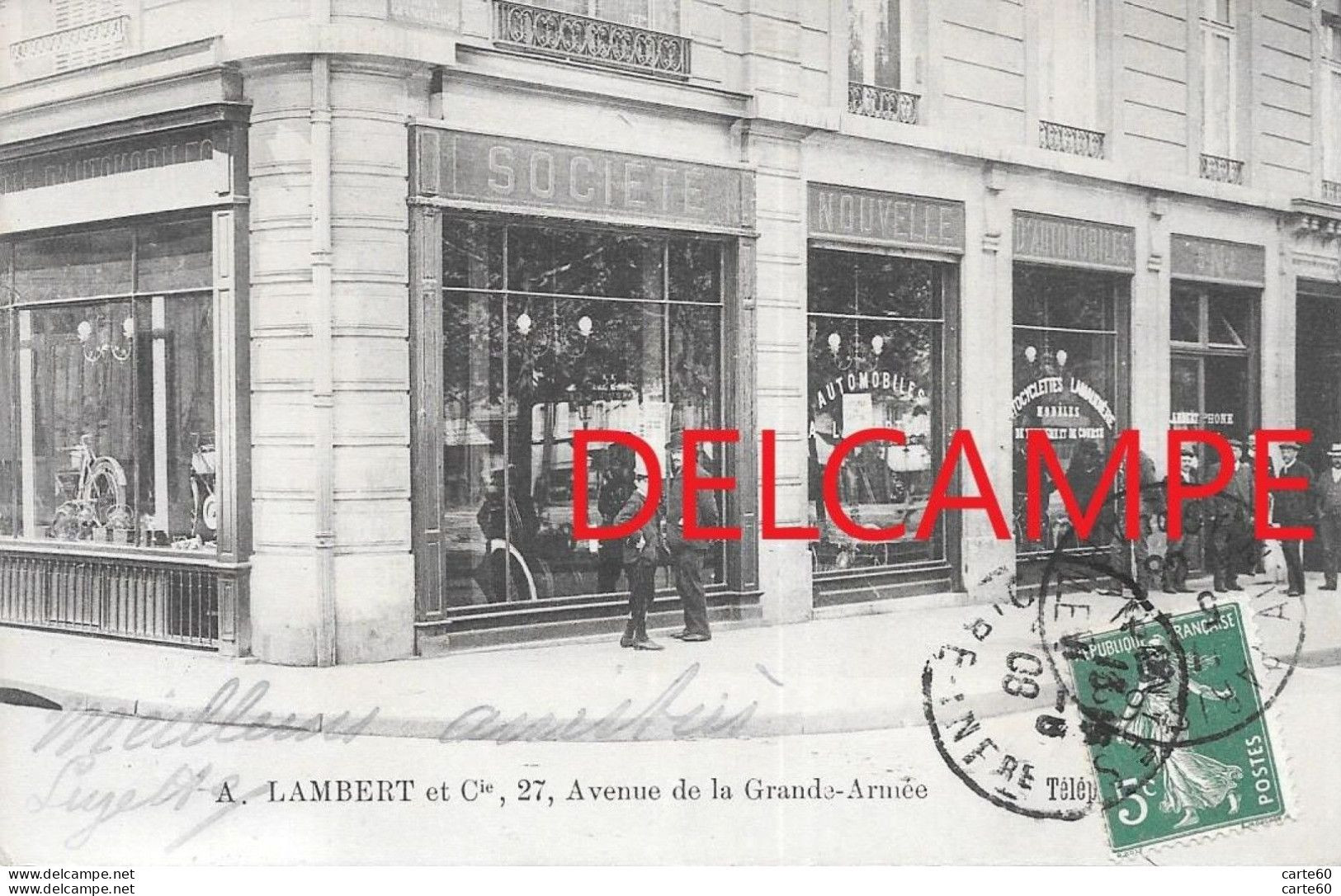 PARIS  - DEVANTURE - MAGAZIN - COMMERCE - BOUTIQUE -  LAMBERT AUTOMOBILLES MOTOCYCLETTES - 27 AV DE LA GRANDE ARMEE - Other Monuments