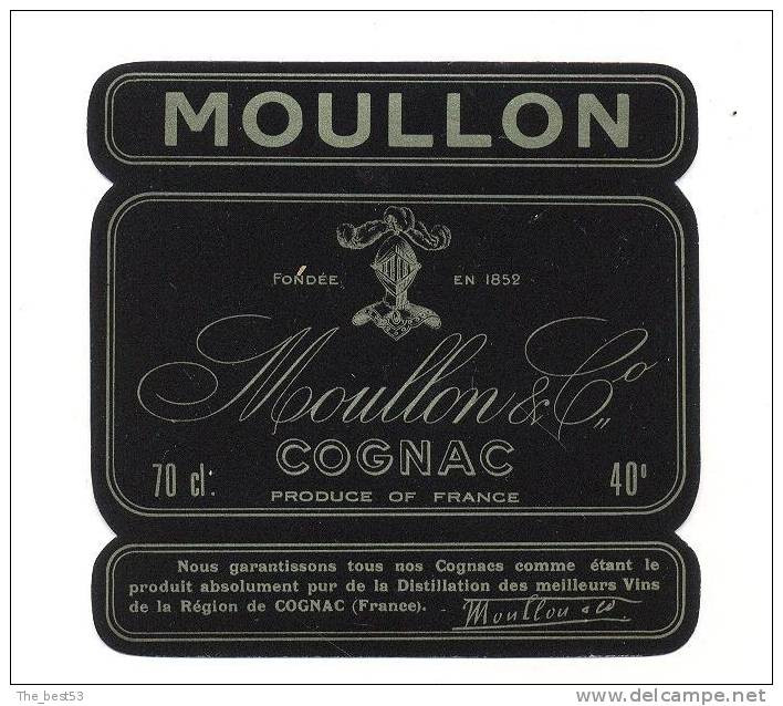 Etiquette De  Cognac    -  Moullon - Altri & Non Classificati