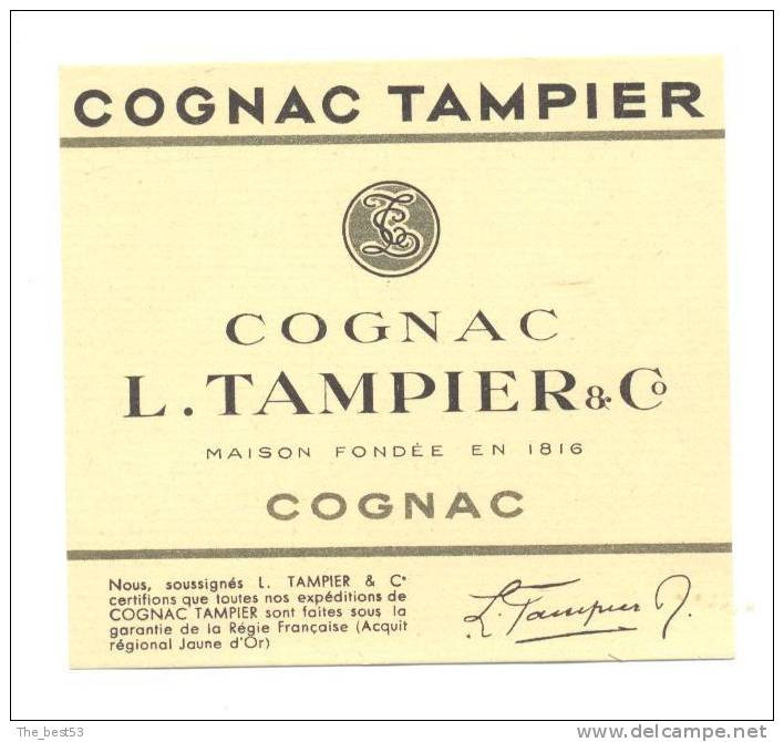 Etiquette De  Cognac    -   Tampier - Altri & Non Classificati