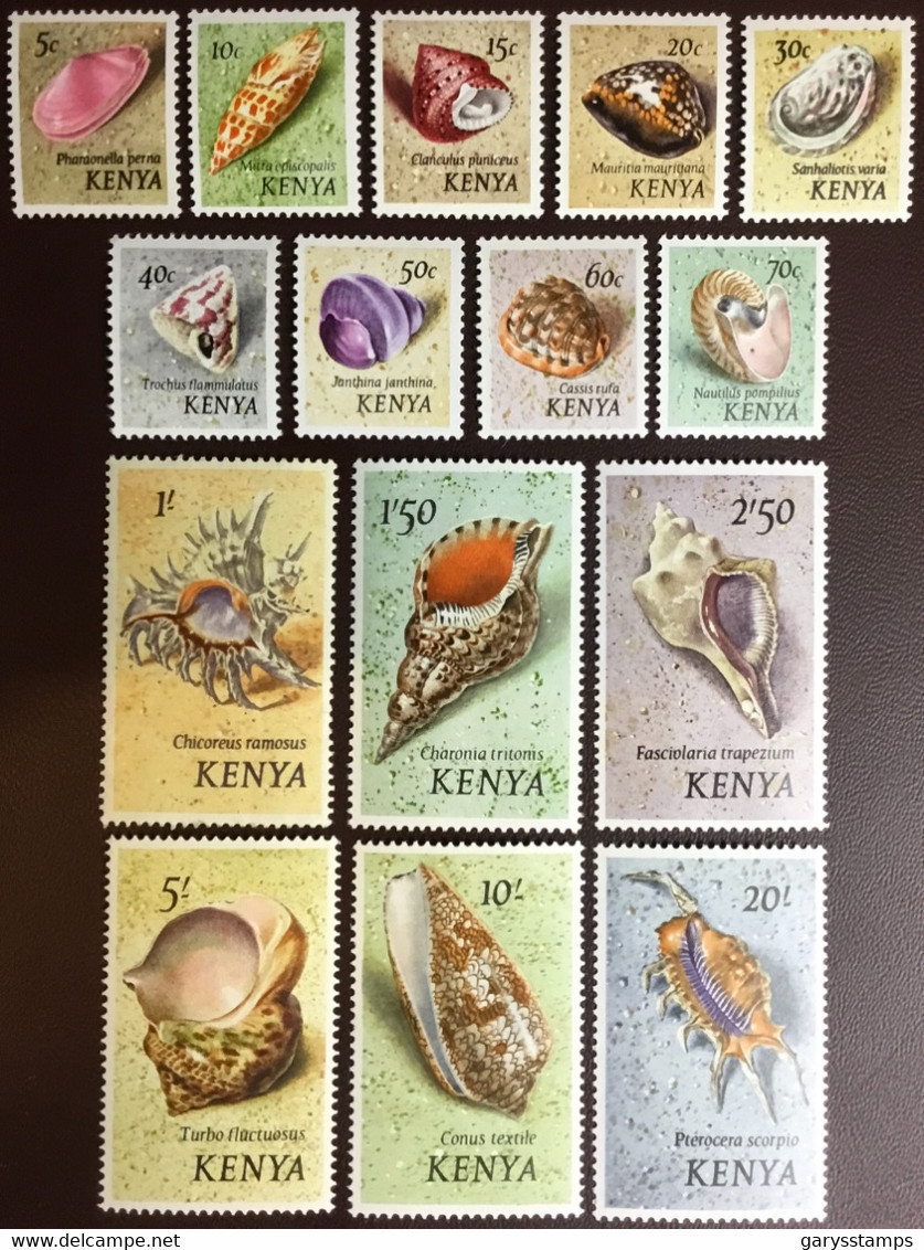 Kenya 1971 Shells Complete Set MNH - Schelpen