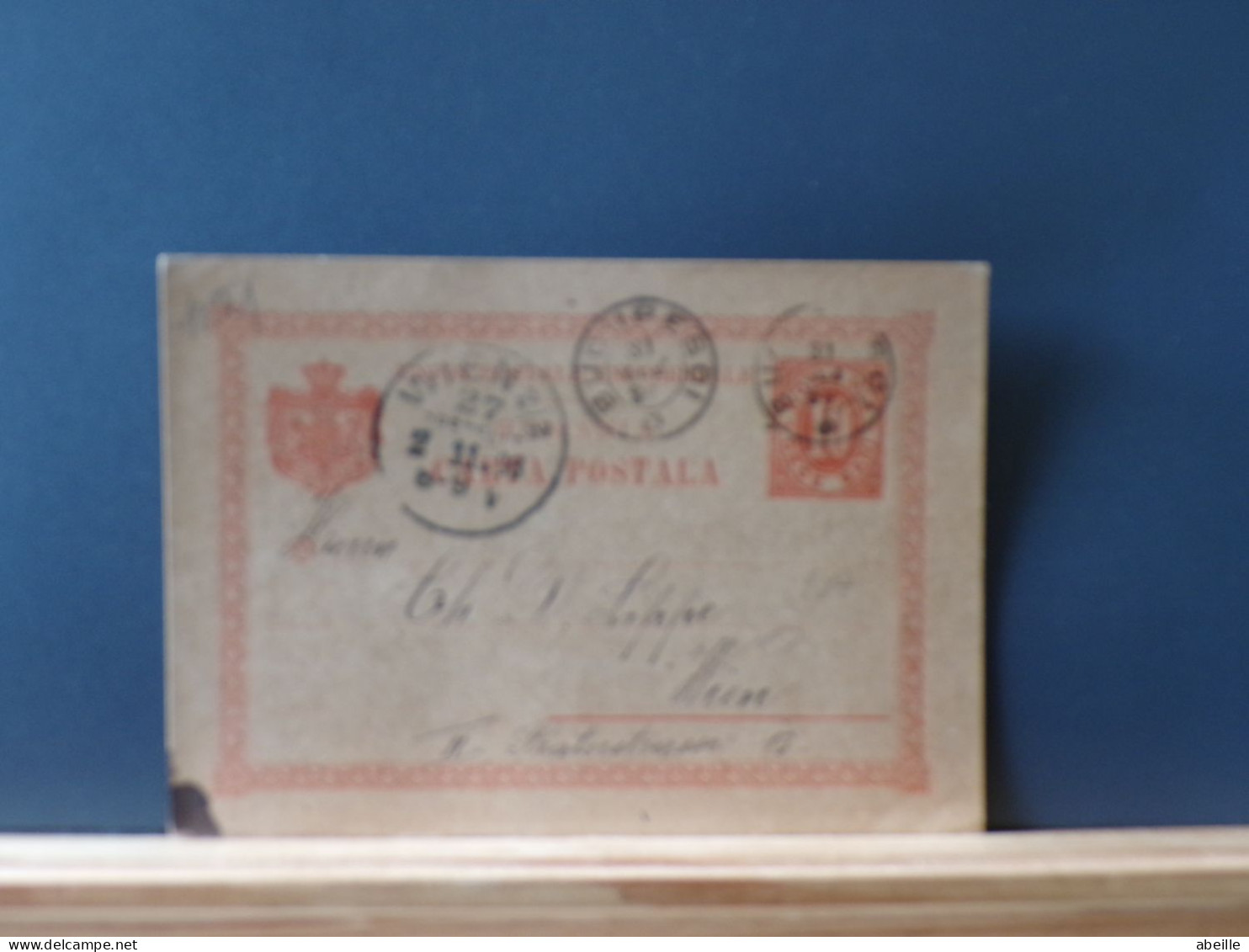 ENTIER587  CP  ROUMANIE  1898 POUR WIEN - Postal Stationery